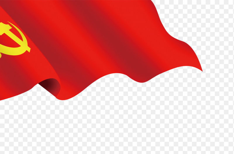 红色顶部边框边角党徽党旗旗帜装饰免抠元素素材