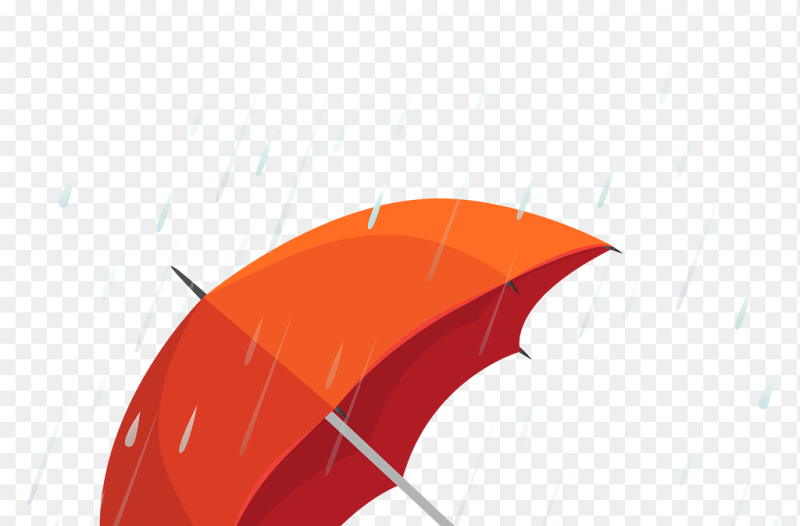 雨水雨伞蜗牛彩色卡通中国传统二十四节气雨水时节主题素材免抠元素