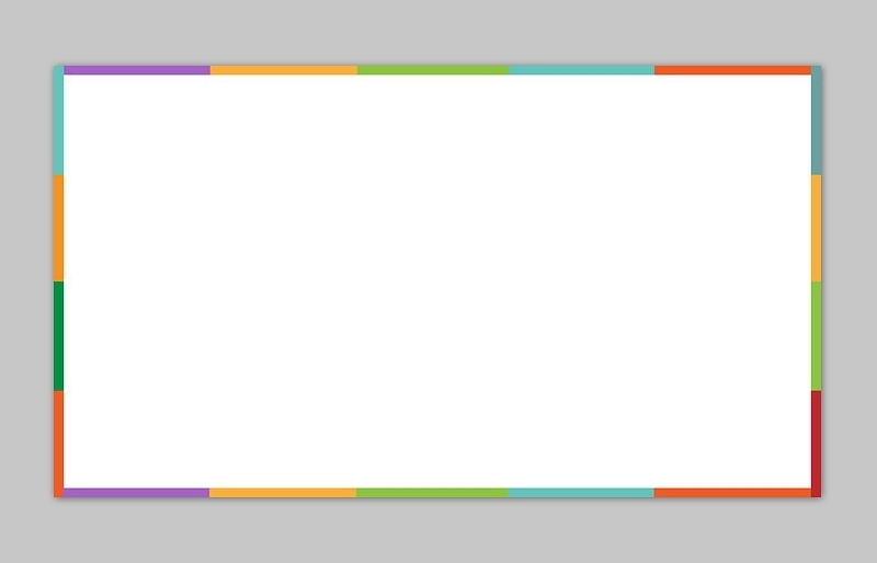 彩色渐变样式的PPT背景边框
