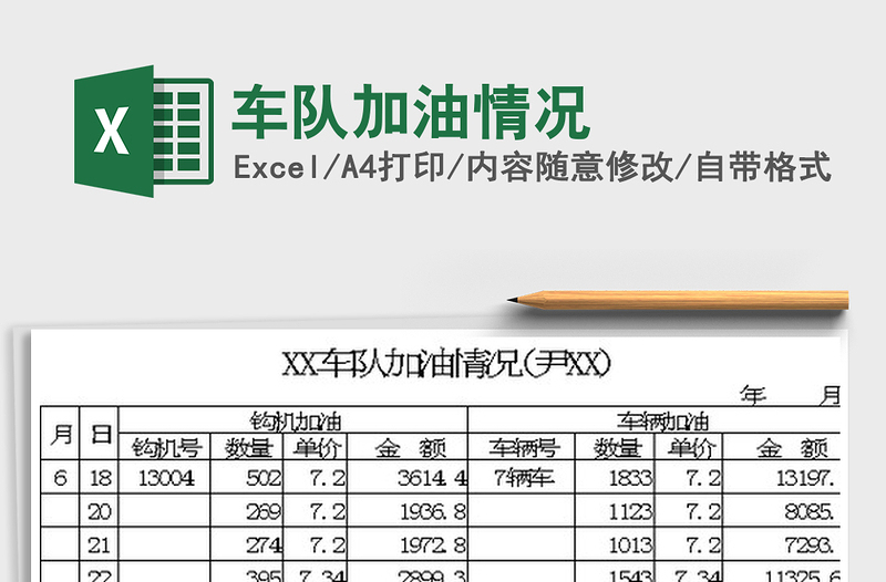 2022车队加油情况免费下载