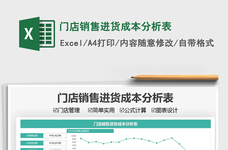 2021门店销售进货成本分析表免费下载