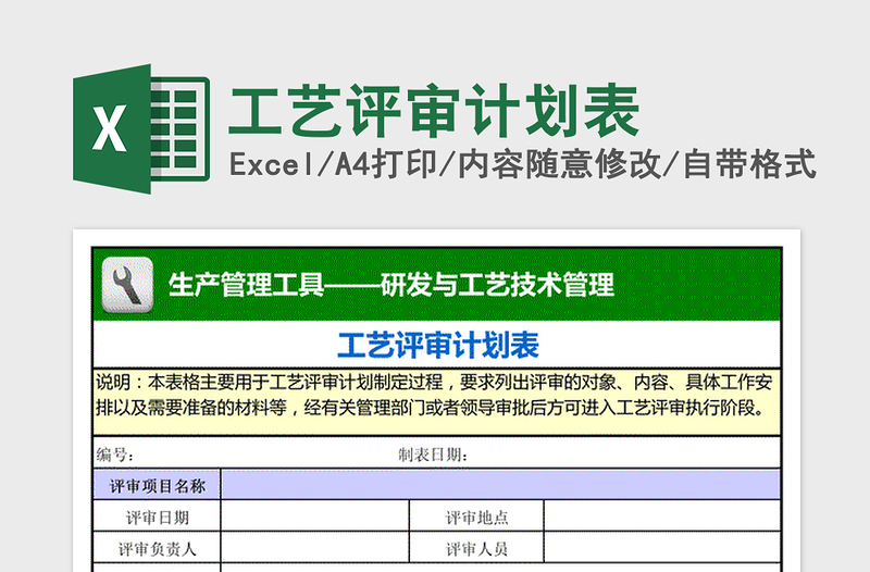 2021年工艺评审计划表