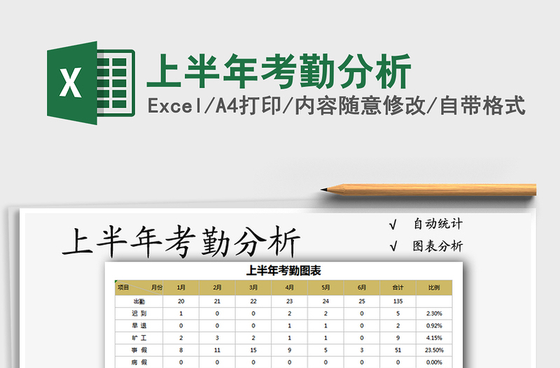 2021年上半年考勤分析