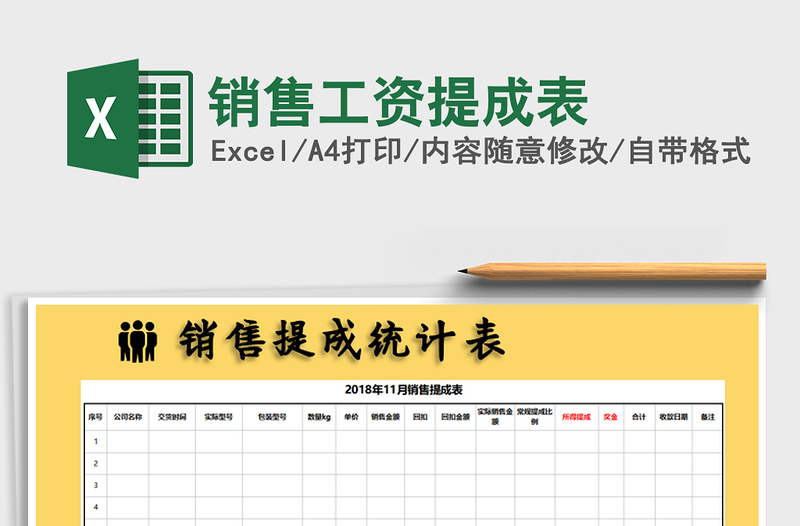 2022年销售工资提成表免费下载