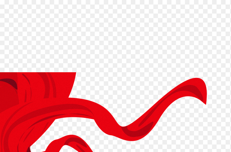 大红党建素材飘扬的红丝带