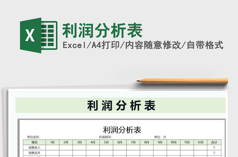 2021年利润分析表