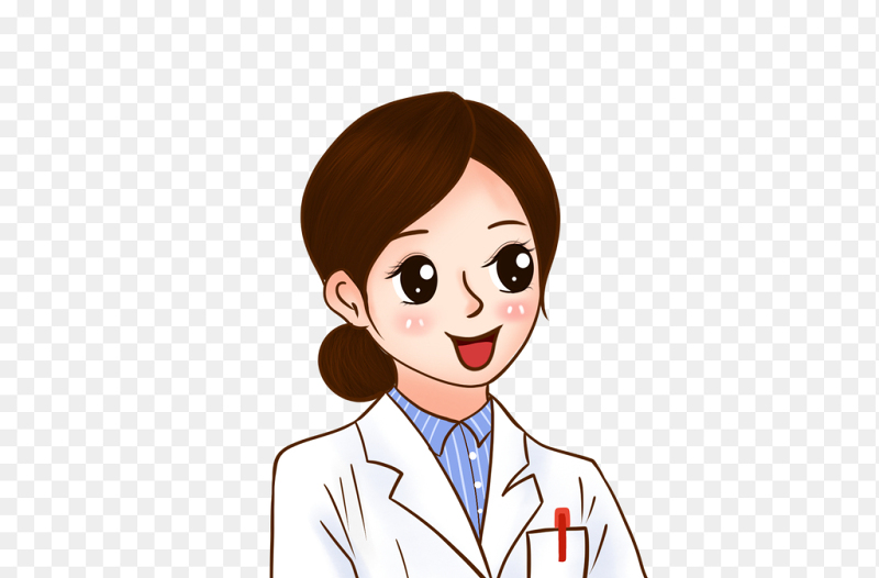 手绘风女医生护士职业女性职业人物免抠元素素材