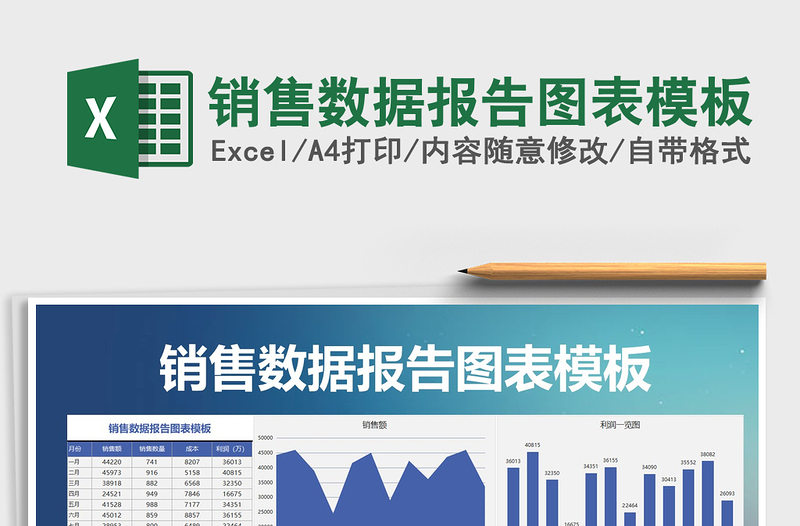 2021年销售数据报告图表模板