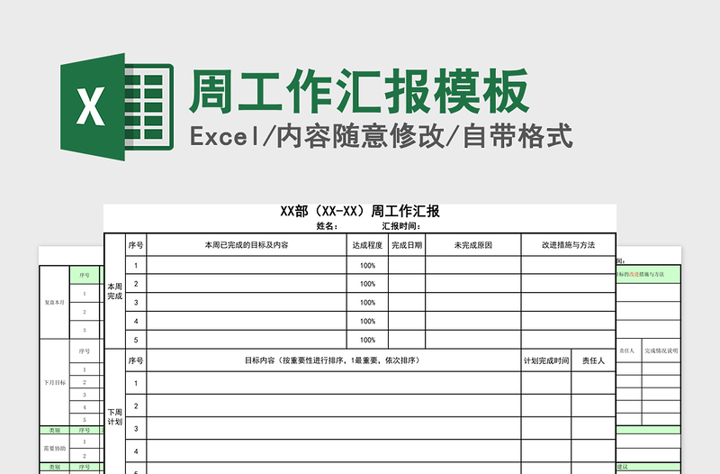 2021年周工作汇报模板