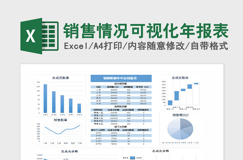 2021年销售情况可视化年报表