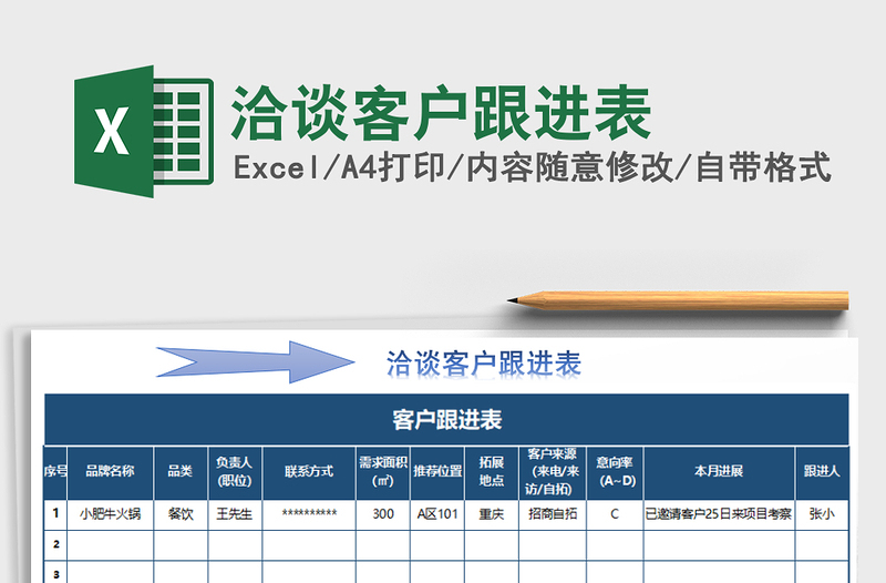 2021年洽谈客户跟进表