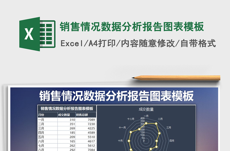 2021年销售情况数据分析报告图表模板