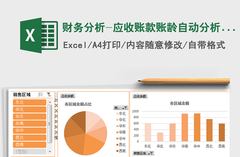 2021年财务分析-应收账款账龄自动分析表