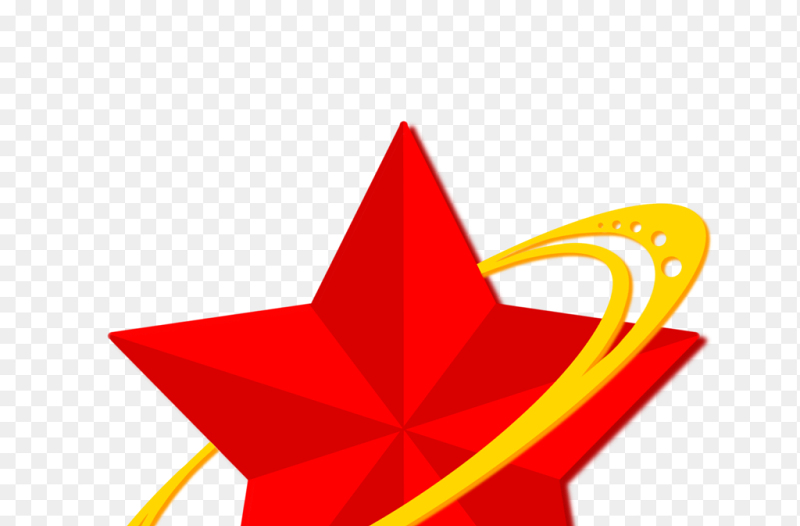 红色单个星星五角星装饰免抠元素素材