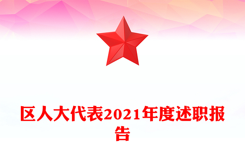 区人大代表2021年度述职报告