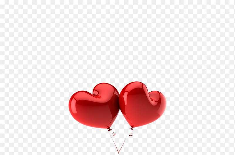 红色爱心气球情人节免抠元素素材
