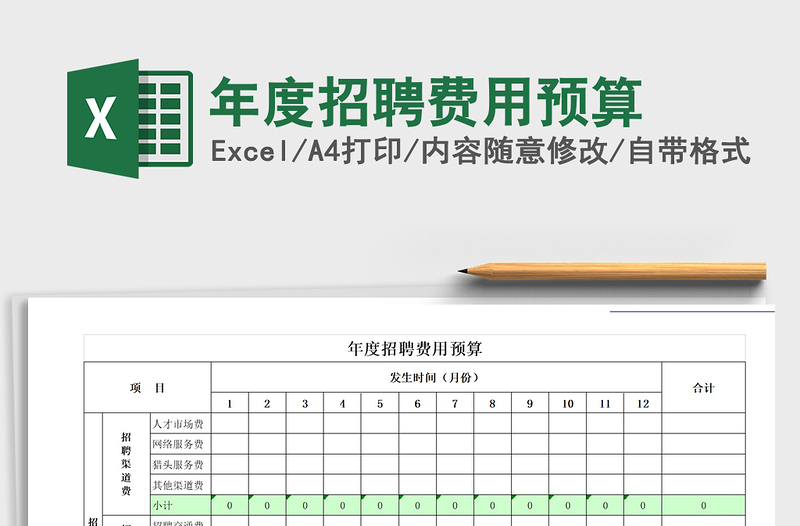 2021年年度招聘费用预算