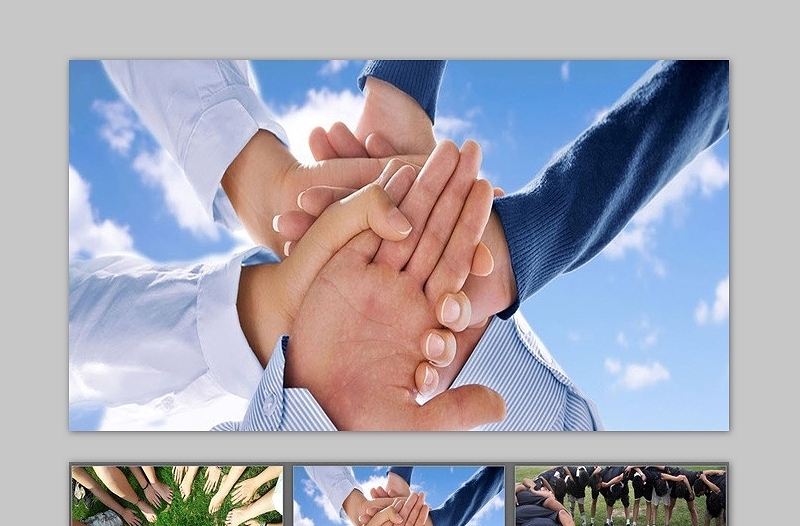 团队握手拼搏PPT背景图片