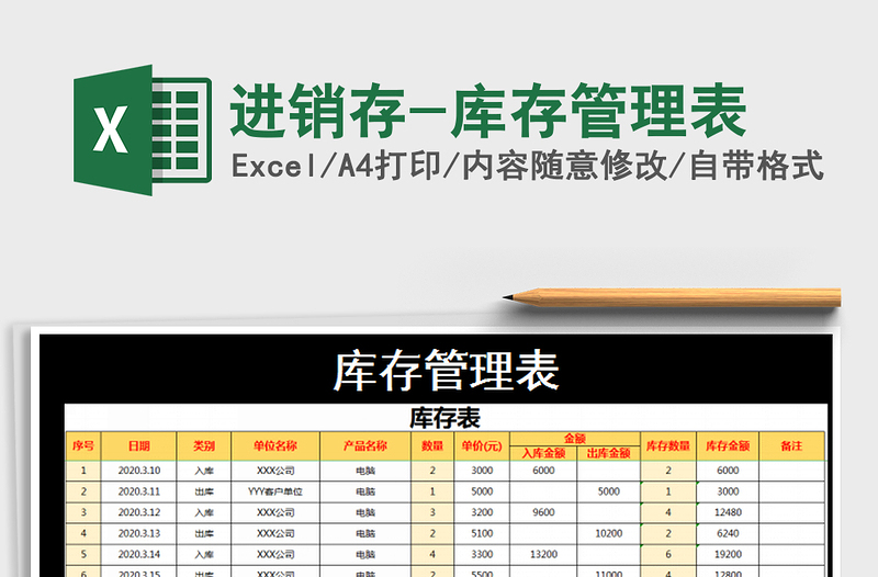 2021年进销存-库存管理表