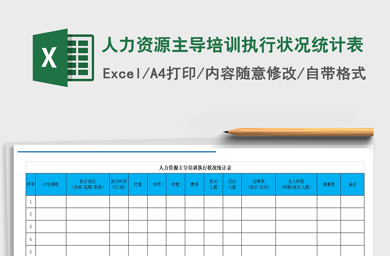 2021年人力资源主导培训执行状况统计表