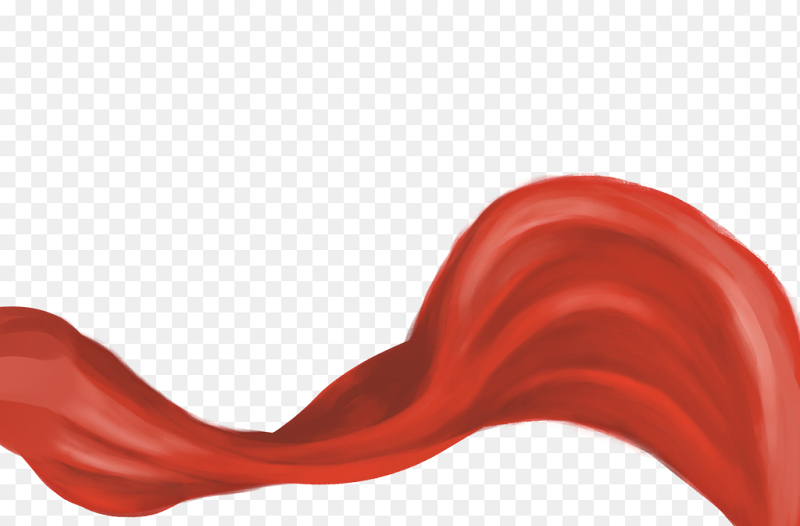 飘扬的红绸光亮质感党政红丝带素材