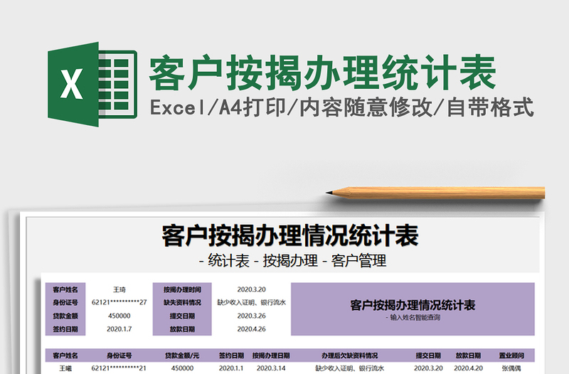 2021年客户按揭办理统计表