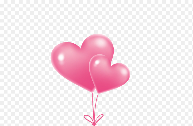 粉色唯美浪漫爱心气球情人节免抠元素素材