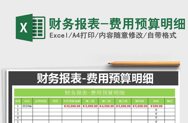 2021年财务报表-费用预算明细