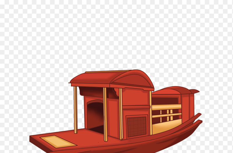 卡通南湖红船素材建党节元素
