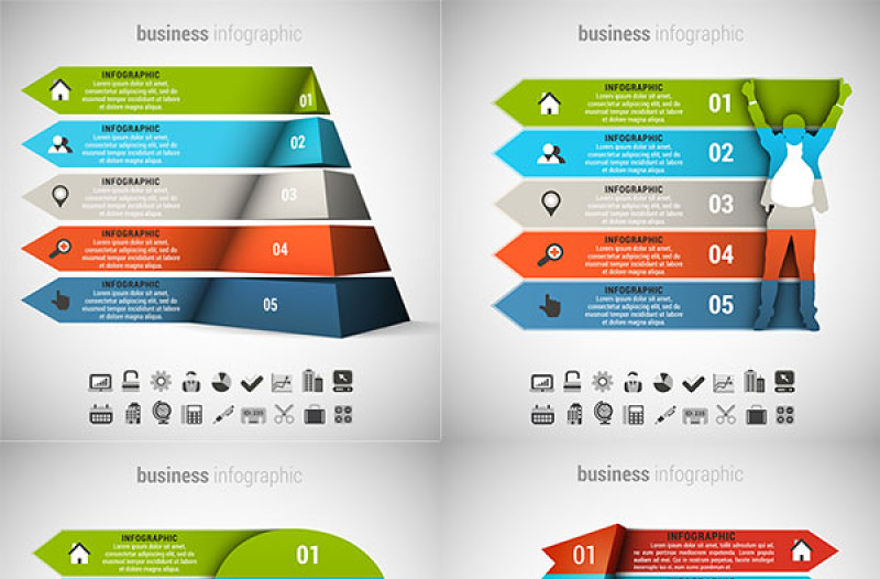 立体创意商务图表设计矢量素材