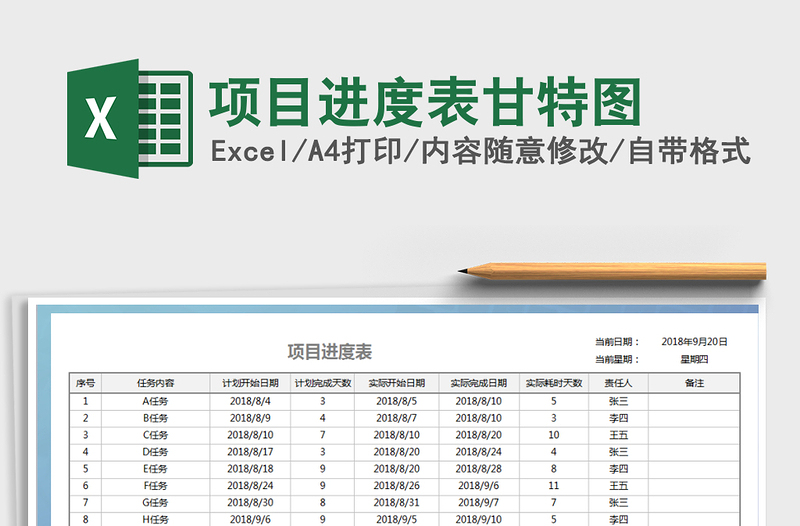 2021年项目进度表甘特图