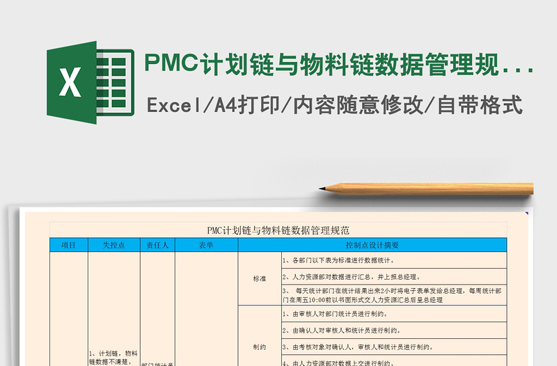 2021PMC计划链与物料链数据管理规范免费下载