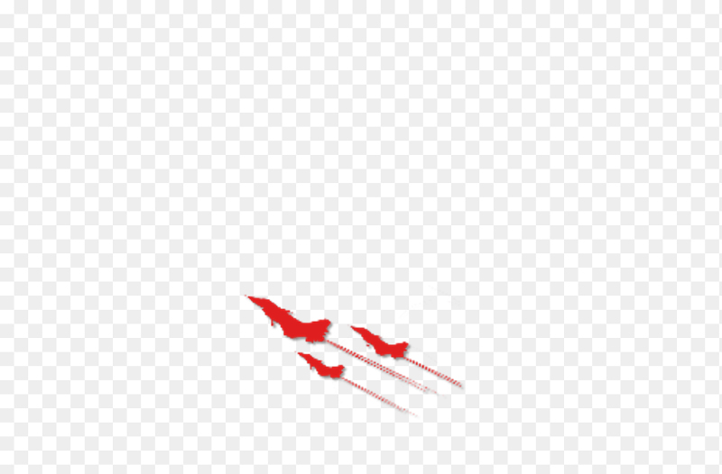 红色飞机剪影天空装饰免抠素材