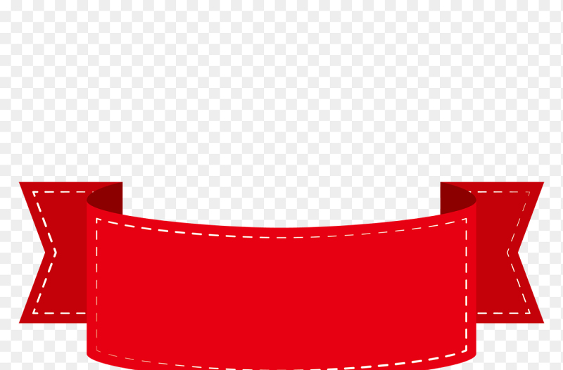 红丝带缝线创意弧形党建标题框素材