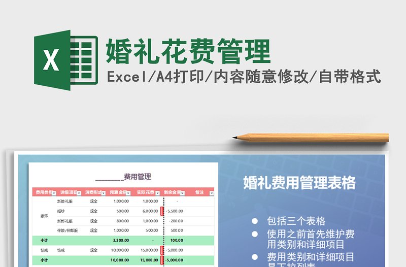 2021年婚礼花费管理