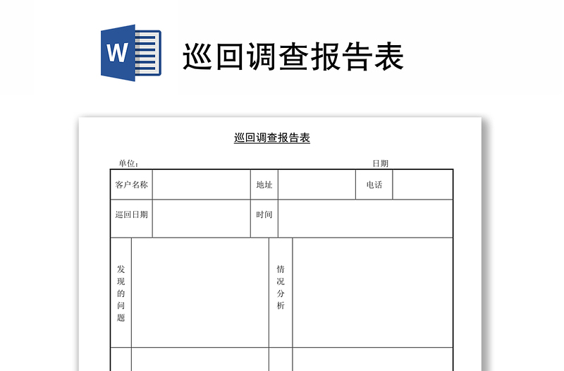 巡回调查报告表