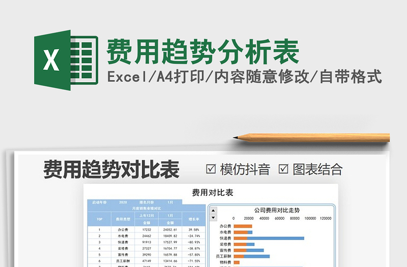 2021年费用趋势分析表免费下载