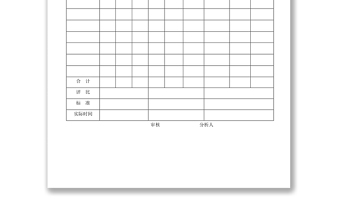 作业标准时间测定表