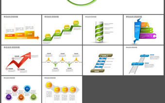 11套流程图示图表ppt模板