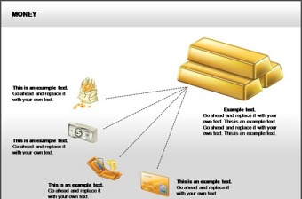 银行卡 金条 钱袋子 美元 硬币 金融理财相关ppt图表模板 (8)