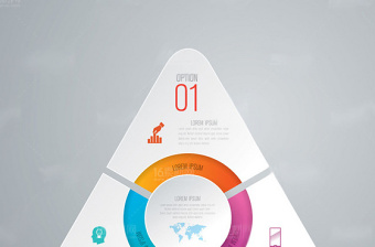 三角商务信息统计图表设计矢量素材
