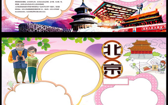 2021年北京旅游小报家乡地理小报模板