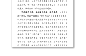 内江市委书记马波:坚持政治巡视定位推动全面从严治党向基层延伸