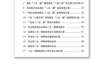 “三会一课”制度落实情况工作汇报