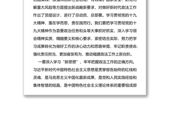 省委政法委书记学习习近平新时代中国特色社会主义思想专栏