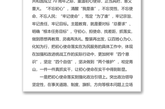 会议发言统战部部长不忘初心牢记使命主题教育研讨发言