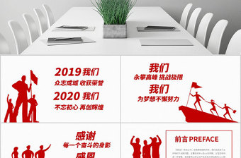 原创跨越2020年终总结新年计划PPT模板