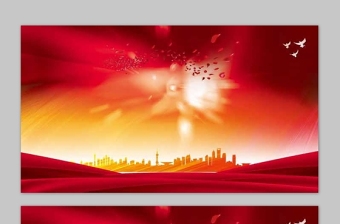 三张红色喜庆节日庆典PPT背景图片