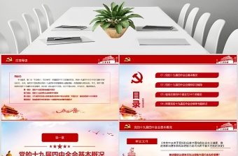 红色迈向中国之治新境界党课PPT