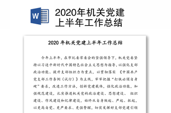 2021年村党支部党建上半年工作总结